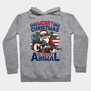 Funny Merry Christmas Ya Filthy Animal ,Christmas shirt ,Winter sign ,Holiday quote ,Retro Christmas cut file Hoodie